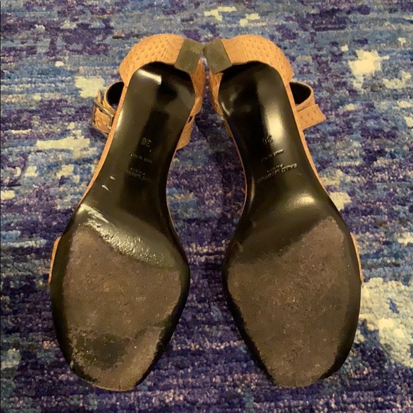 YSL Python Mid-heeled Sandal in Blush - Picture 4 of 8